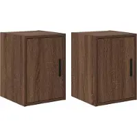 vidaXL Garagewandkasten 2 st spaanplaat bruin eiken