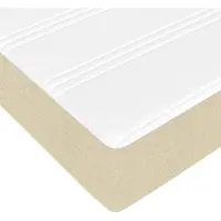 vidaXL Boxspring bed met matras Crème 200 x 200 cm Stof