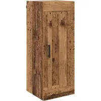 vidaXL Highboard Oud Hout 34,5 x 34 x 180 cm Bewerkt hout