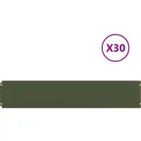 vidaXL Gazonranden 30 st 20x103 cm koudgewalst staal olijfgroen