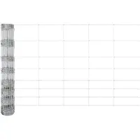 vidaXL Schutting van gelast gaas met punten, 100 x 1 meter, verzinkt staal, zilver