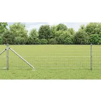 vidaXL Euro-hek met grondpennen 50 x 0,4 m Gegalvaniseerd staal Mesh