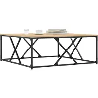 vidaXL Salontafel 100x100x40 cm bewerkt hout sonoma eikenkleurig