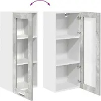 vidaXL Hangkast Beton Grijs 40 x 31 x 100 cm Bewerkt hout