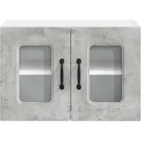 vidaXL Vaatwasserfront Kalmar, 2 stuks, betonkleur, houtvezel