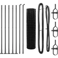 vidaXL Euro-hek met betonnen voetstuk 10 x 0,8 m PVC-Coated Staal Mesh