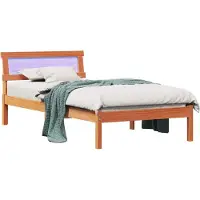 vidaXL Bedframe Wasbruin 100 x 200 cm Massief grenenhout