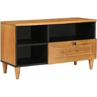vidaXL TV Kast met lade met plank 80 x 33 x 46 cm Massief Mango Hout