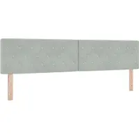 vidaXL Hoofdbord Lichtgrijs 200 cm Fluweel