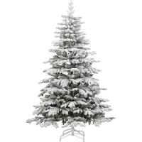 vidaXL Kunstmatige Hinged Kerstboom Wit 180 cm PE en PVC