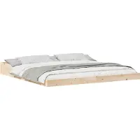 vidaXL Bedframe Bruin 180 x 220 cm Massief grenenhout