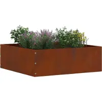 vidaXL Gazonrand 40 x 40 x 13 cm Roestkleurig