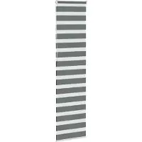 vidaXL Zebra rolgordijn 60x230 cm stofbreedte donkergrijs 55,9 cm