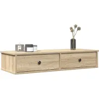 vidaXL Wandschap met lades 100x37,5x19 cm bewerkt hout sonoma eiken