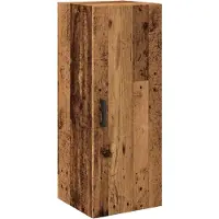 vidaXL Wandkast 34,5x34x90 cm bewerkt hout oud houtkleur