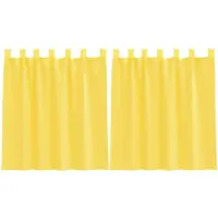 vidaXL Gordijnen voile met lussen 2 st 140x140 cm geel