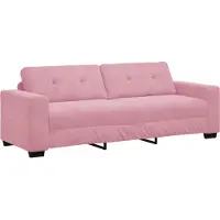 vidaXL 3-Zits Sofa Roze 220 cm Fluweel