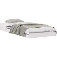 vidaXL Bedframe Wit 75 x 190 cm Massief grenenhout