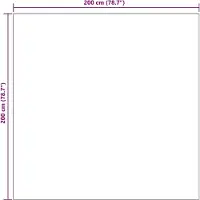 vidaXL Vloerkleden Vierkant SIROLO Crèmekleurig 200 x 200 cm Polyester