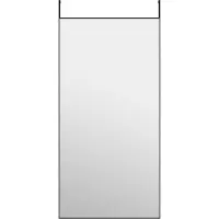 vidaXL Deurspiegel 50x100 cm glas en aluminium zwart