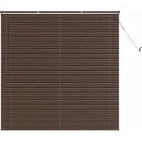 vidaXL Venetiaanse jaloezie Donkerbruin 160 x 150 cm 25 mm PVC