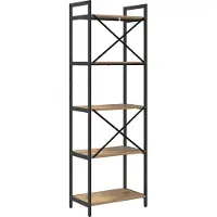 vidaXL Boekenplank 5-laags 56 x 34 x 171 cm Bewerkt hout Artisan Eiken