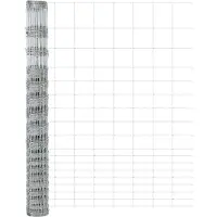 vidaXL Schutting van gelast gaas met punten, 25 x 1,5 meter, verzinkt staal, zilver
