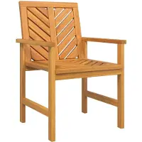 vidaXL Tuin Eettafel Set 7 st Bruin Massief Acacia Hout