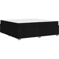 vidaXL Bedframe met matras Zwart 200 x 200 cm Stof