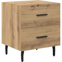 vidaXL Nachtkastje 2 st Artisan Eiken 40 x 35 x 47,5 cm Bewerkt hout