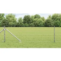 vidaXL Euro-hek met grondpennen 25 x 0,8 m Gegalvaniseerd staal Mesh