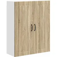 vidaXL Wandkast LUCCA Sonoma Eiken 80 x 31 x 100 cm Bewerkt hout