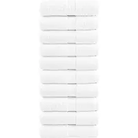 vidaXL Premium washandjes SOLUND 10 stuks 30x30 cm 600 g/m² wit