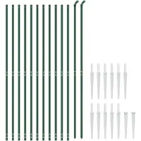 vidaXL Draadgaashek met grondankers 1,4x25 m groen