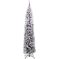 vidaXL Kunstkerstboom Groen 240 cm PVC en Staal en Kunststof