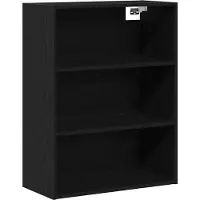 vidaXL Highboard 2 st Zwart Eiken 69,5 x 32,5 x 180 cm Bewerkt hout