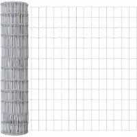 vidaXL Buiten Euro Hek met Beton Basis 25 x 0,8 m Gegalvaniseerd staal