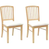 vidaXL Eetstoelen 2 st Massief Rubberhout Naturel 50 x 52,5 x 91 cm