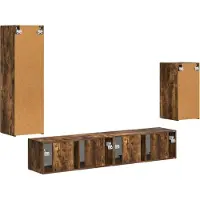 vidaXL Tv-meubelset 4 st 31 x 30 x 100 cm Gerookt eiken