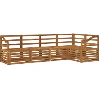 vidaXL Sectionele bankset 5 pcs Naturel Massief Acacia Hout