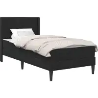 vidaXL Bedframe met matras met hoofdeinde Zwart 90 x 190 cm Fluweel