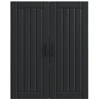 vidaXL Wandkast LUCCA, zwart, 80 x 31 x 100 cm, houtvezel