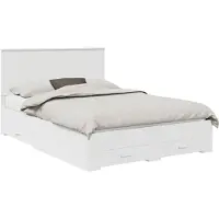 vidaXL Bedframe met lade met hoofdeinde Wit 160 x 200 cm Bewerkt hout