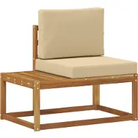 vidaXL Buiten eindsofa 2 Stuk Natuurlijk en Beige Massief Acacia Hout