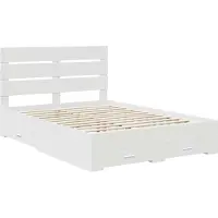vidaXL Bedframe met lade met hoofdeinde Wit 160 x 200 cm Bewerkt hout
