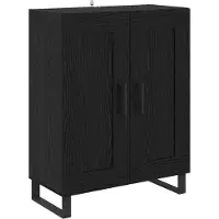 vidaXL Highboard 2 st Zwart Eiken 69,5 x 34 x 180 cm