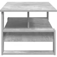 vidaXL Salontafel Beton Grijs 90 x 50 x 40 cm Bewerkt hout