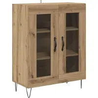 vidaXL Highboard 2 st Artisan Eiken 69,5 x 34 x 180 cm Bewerkt hout