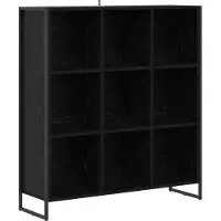 vidaXL Boekenkast 99,5 x 30 x 108,5 cm Bewerkt hout Zwart Eiken
