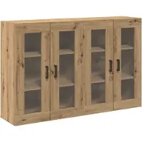 vidaXL Wandkasten 2 st Artisan Eiken 69,5 x 34 x 90 cm Bewerkt hout